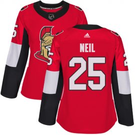 Adidas Ottawa Senators #25 Chris Neil Red Home Authentic Womens Stitched NHL Jersey