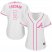 Atlanta Braves #5 Freddie Freeman White/Pink Fashion Womens Stitched MLB Jersey
