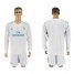 Real Madrid Blank White Home Long Sleeves Soccer Club Jersey