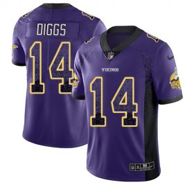 Nike Minnesota Vikings #14 Stefon Diggs Purple Team Color Mens Stitched NFL Limited Rush Drift Fashion Jersey