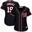 Washington Nationals #19 Anibal Sanchez Navy Blue Alternate Womens Stitched MLB Jersey