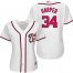 Washington Nationals #34 Bryce Harper White Womens Fashion Stitched MLB Jersey