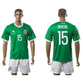 Mexico #15 Moreno Green Home Soccer Country Jersey