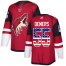 Adidas Arizona Coyotes #55 Jason Demers Maroon Home Authentic USA Flag Stitched NHL Jersey