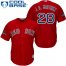 Boston Red Sox #28 J. D. Martinez Red Cool Base 2018 World Series Champions Stitched Youth MLB Jersey