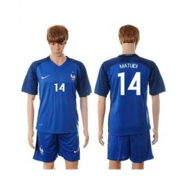 France #14 Matuidi Blue Soccer Country Jersey