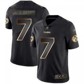 Nike Pittsburgh Steelers #7 Ben Roethlisberger Black/Gold Mens Stitched NFL Vapor Untouchable Limited Jersey