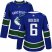 Adidas Vancouver Canucks #6 Brock Boeser Blue Home Authentic Womens Stitched NHL Jersey