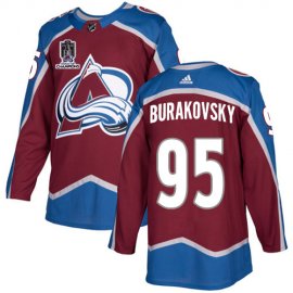 Adidas Colorado Avalanche #95 Andre Burakovsky Burgundy 2022 Stanley Cup Champions Burgundy Home Authentic Stitched NHL Jersey Mens