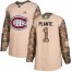 Adidas Montreal Canadiens #1 Jacques Plante Camo Authentic 2017 Veterans Day Stitched NHL Jersey