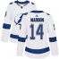 Adidas Tampa Bay Lightning #14 Pat Maroon White Road Authentic Womens Stitched NHL Jersey