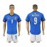 Italy #9 Balotelli Blue Home Soccer Country Jersey