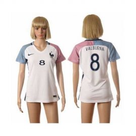 Womens France #8 Valbuena Away Away Soccer Country Jersey