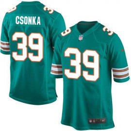Nike Miami Dolphins #39 Larry Csonka Aqua Green Alternate Youth Stitched NFL Elite Jersey