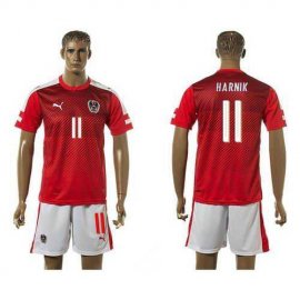 Austria #11 Harnik Red Home Soccer Country Jersey