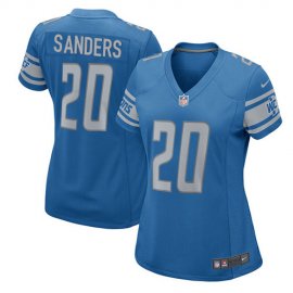 Nike Detroit Lions #20 Barry Sanders Light Blue Team Color Womens Stitched NFL Elite Jersey