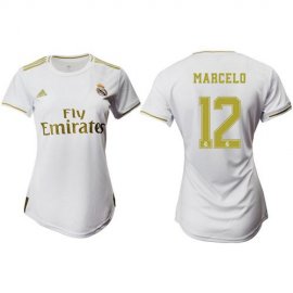 Womens Real Madrid #12 Marcelo Home Soccer Club Jersey