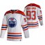 Edmonton Oilers #93 Ryan Nugent-Hopkins White Mens Adidas 2020-21 Reverse Retro Alternate NHL Jersey