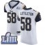 Nike Los Angeles Rams #58 Cory Littleton White Super Bowl LIII Bound Mens Stitched NFL Vapor Untouchable Elite Jersey