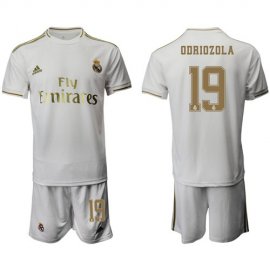 Real Madrid #19 Odriozola White Home Soccer Club Jersey