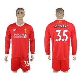 Liverpool #35 Stewart Home Long Sleeves Soccer Club Jersey