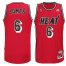 Miami Heat 6 LeBron James Red Hardwood Classics Nights Swingman NBA Jersey Cheap
