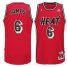 Miami Heat 6 LeBron James Red Hardwood Classics Nights Swingman NBA Jersey Cheap