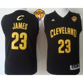Youth Cavaliers #23 LeBron James Black The Finals Patch Stitched NBA Jersey
