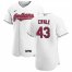 Cleveland Indians #43 Aaron Civale Mens Nike White Home 2020 Authentic Team MLB Jersey