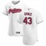 Cleveland Indians #43 Aaron Civale Mens Nike White Home 2020 Authentic Team MLB Jersey