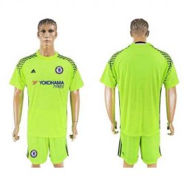 Chelsea Blank Shiny Green Goalkeeper Soccer Club Jersey