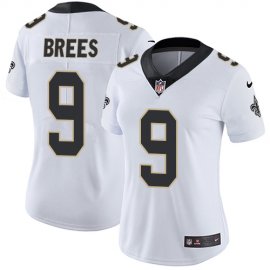 Nike New Orleans Saints #9 Drew Brees White Womens Stitched NFL Vapor Untouchable Limited Jersey