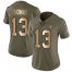 Nike New Orleans Saints #13 Michael Thomas Olive/Gold Womens Stitched NFL Limited 2017 Salute to Service Jersey