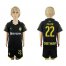 Dortmund #22 Pulisic Away Kid Soccer Club Jersey
