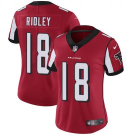 Nike Atlanta Falcons #18 Calvin Ridley Red Team Color Womens Stitched NFL Vapor Untouchable Limited Jersey
