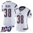 Nike New England Patriots #38 Brandon Bolden White Womens Stitched NFL 100th Season Vapor Limited Jersey