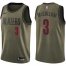 Mens Nike Portland Trail Blazers #3 C.J. McCollum Green Salute to Service NBA Swingman Jersey