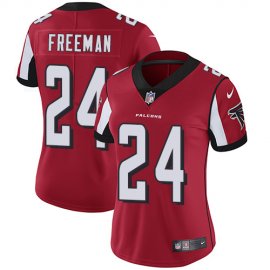 Nike Atlanta Falcons #24 Devonta Freeman Red Team Color Womens Stitched NFL Vapor Untouchable Limited Jersey