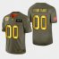 Nike Packers Custom Mens Olive Gold 2019 Salute to Service NFL 100 Limited Jersey