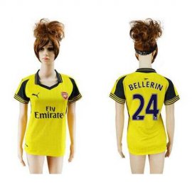 Womens Arsenal #24 Bellerin Away Soccer Club Jersey