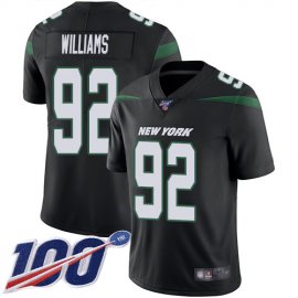 Nike New York Jets #92 Leonard Williams Black Alternate Mens Stitched NFL 100th Season Vapor Limited Jersey