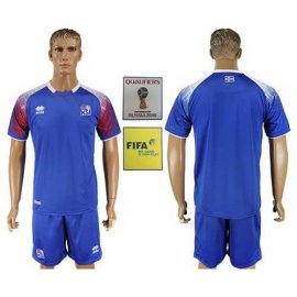 Iceland Blank Home Soccer Country Jersey