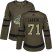 Adidas Detroit Red Wings #71 Dylan Larkin Green Salute to Service Womens Stitched NHL Jersey