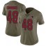 Nike Arizona Cardinals #48 Isaiah Simmons Olive Womens Stitched NFL Limited 2017 Salute To Service Jersey