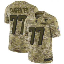 Nike Atlanta Falcons #77 James Carpenter Camo Mens Stitched NFL Limited 2018 Salute To Service Jersey