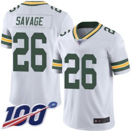 Nike Green Bay Packers #26 Darnell Savage White Mens Stitched NFL 100th Season Vapor Limited Jersey
