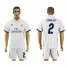 Real Madrid #2 Carvajal White Home Soccer Club Jersey