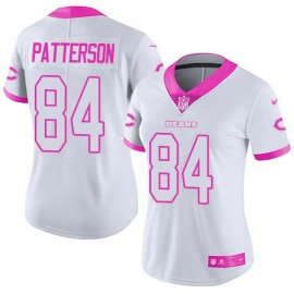Nike Chicago Bears #84 Cordarrelle Patterson White/Pink Womens Stitched NFL Limited Rush Fashion Jersey