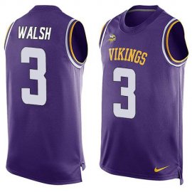 Nike Minnesota Vikings #3 Blair Walsh Purple Team Color Mens Stitched NFL Limited Tank Top Jersey