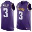 Nike Minnesota Vikings #3 Blair Walsh Purple Team Color Mens Stitched NFL Limited Tank Top Jersey